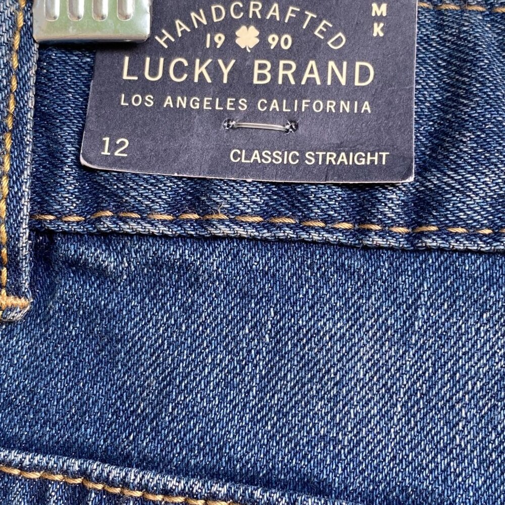 Lucky Brand Yorba Linda Girl Classic Straight Blue Jeans Sz 12 Med Wash NWT $42 - Picture 7 of 16